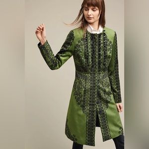 ANTHROPOLOGIE TRACY REESE POMMED VERONICA COAT SZ 8